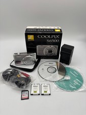 Nikon Coolpix S6500 16.0MP Digital Camera Silver w/12x Zoom Bundle Tested