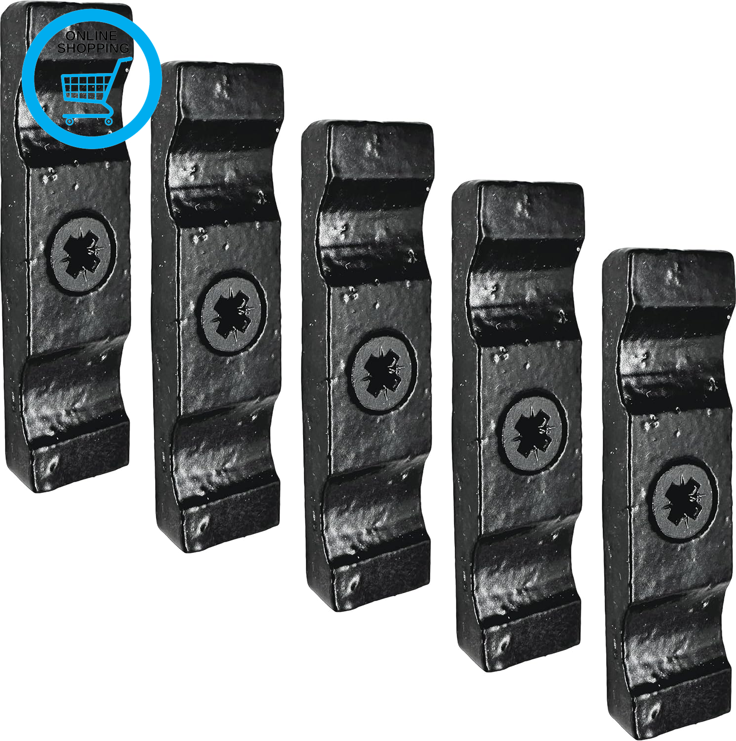 ® 5Pc Black Turn Button Latch 50Mm (2"") Turn Buttons, Cupboard Latch, Turn Butto