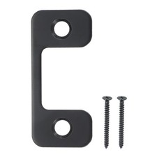 1 Set 1" x 2.24" Deadbolt Strike Plate Door Strike Plate with Screws, Black