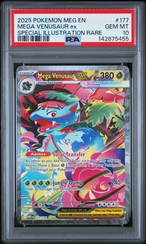 2025 POKEMON MEGA EVOLUTION SPECIAL ILLUSTRATION RARE MEGA VENUSAUR EX PSA 10