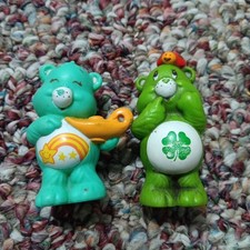 2 Vintage 1984 Care Bears Figure Wish Genie Magic Lamp  Goodluck Ladybuy Bears