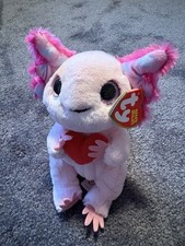 Ty Beanie Bellies LOCKY the Valentine's Day Axolotl 6" Plush Toy 2023
