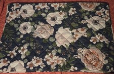 Levtex Kids Fiori Toddler Quilt Reversable Dark Blue Floral/White Floral 40X54.5