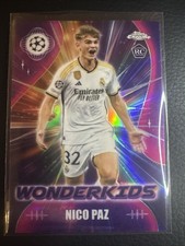 Topps UEFA Wonderkids Nico Paz Rookie Card RC Real Madrid. rookie card picture