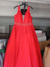 JVN by Jovani Prom/pagent/ Formal Red Dress For Sale Size 20