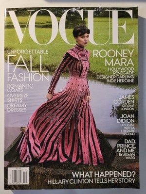 ROONEY MARA October 2017 VOGUE Magazine JAMES CORDON / HILLARY CLINTON NEW