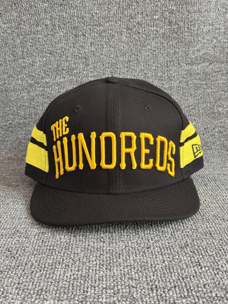 New Era x The Hundreds 59FIFTY Fitted Hat Black Yellow 7 3/8 Streetwear Cap