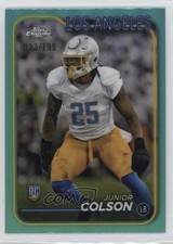 2024 Topps Chrome Rookies Aqua Refractor 23/199 Junior Colson #291 1q0l