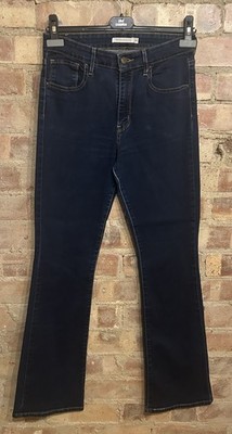 Levi s Damen 725 High Rise Bootcut Jeans W29 L30 Rise 10  Blau Baumwollmischung