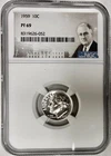 1959 Proof Silver Roosevelt Dime, NGC PF-69, Very High Grade