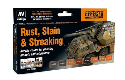 brandneu Vallejo Farb-Set, Rost & Schmutz, 8 x 17 ml  Model Color 70183