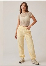 Vintage Y2K IXSPA Yellow Windbreaker Pants Women  s Large Retro 90s