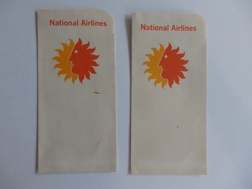 Vintage National Airlines Passenger Tickets and Folder Jackets 1969