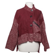 Marc Abbas, Strickjacke, Damen, Größe: ONE SIZE, Rot, Leinen #A7A