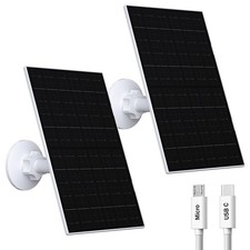 7W Solar Panel Compatible with Eufycam, USB-C Solar Charger for 5V Battery Ca...