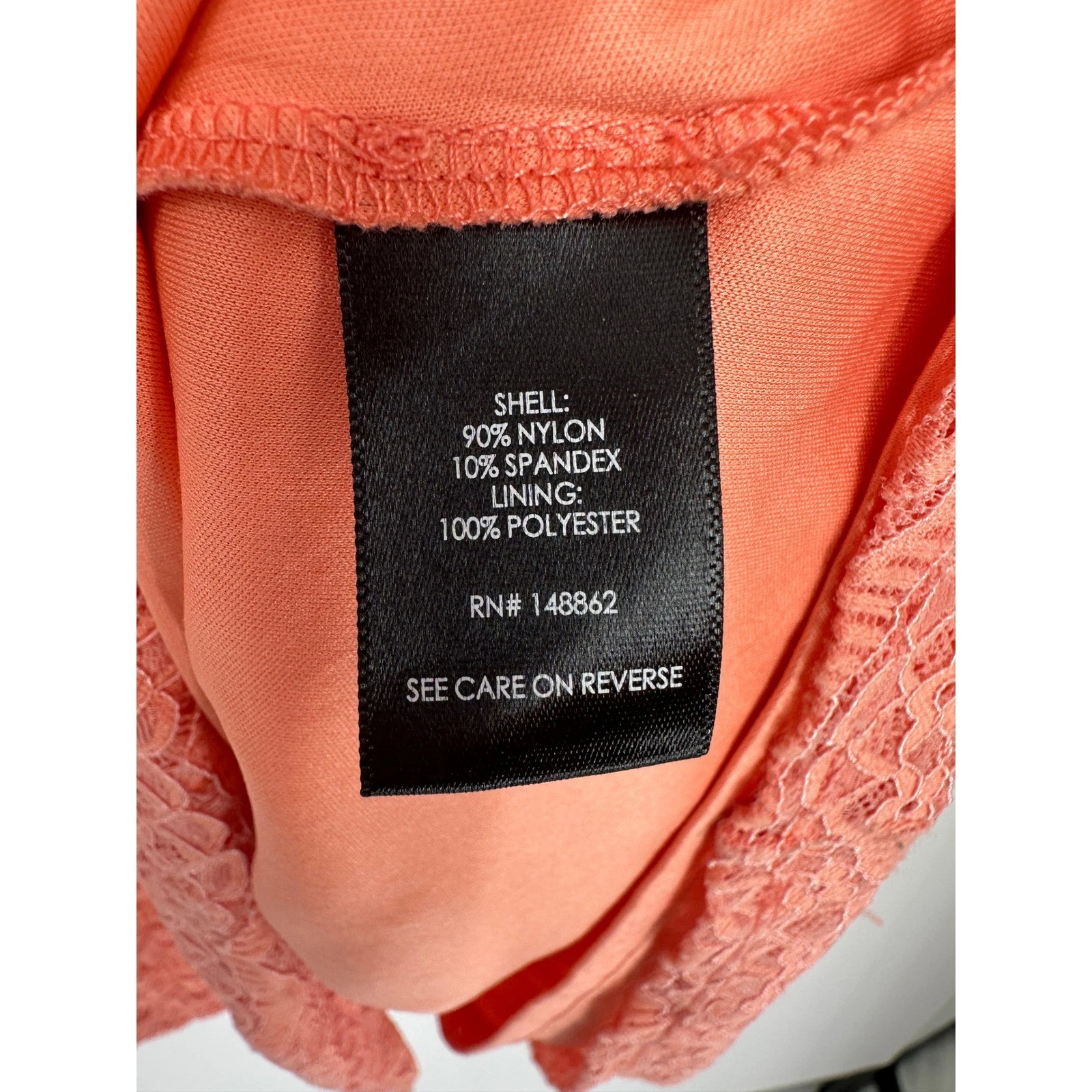 Torrid Coral Orange Lace Peplum Top Size 4 Sleeveless V-Neck Babydoll Boho - product detail image 10