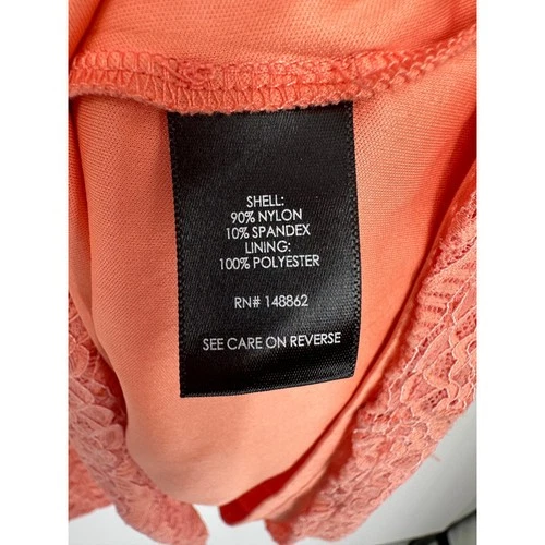 Torrid Coral Orange Lace Peplum Top Size 4 Sleeveless V-Neck Babydoll Boho image 10