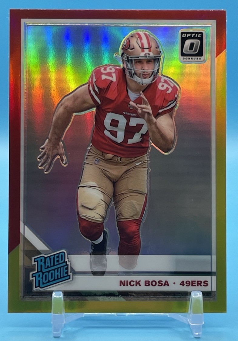 Nick Bosa 2019 Donruss Optic Rated Rookie Red & Yellow Prizm #168