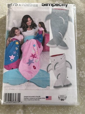 8275 Simplicity Sewing Pattern Novelty Blankets for Child, Adult and 18'' Dolls