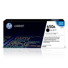 HP 650A Black Toner Cartridge  Works Color Laserjet Enterprise CP5525 Series 