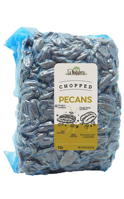 La Nogalera - 100% Natural and Fresh Crop of Chopped Pecans in 5 Lbs Vacuum Seal