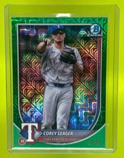 2024 Bowman Chrome Corey Seager Mega Box Green Refractor /99 #20 Rangers