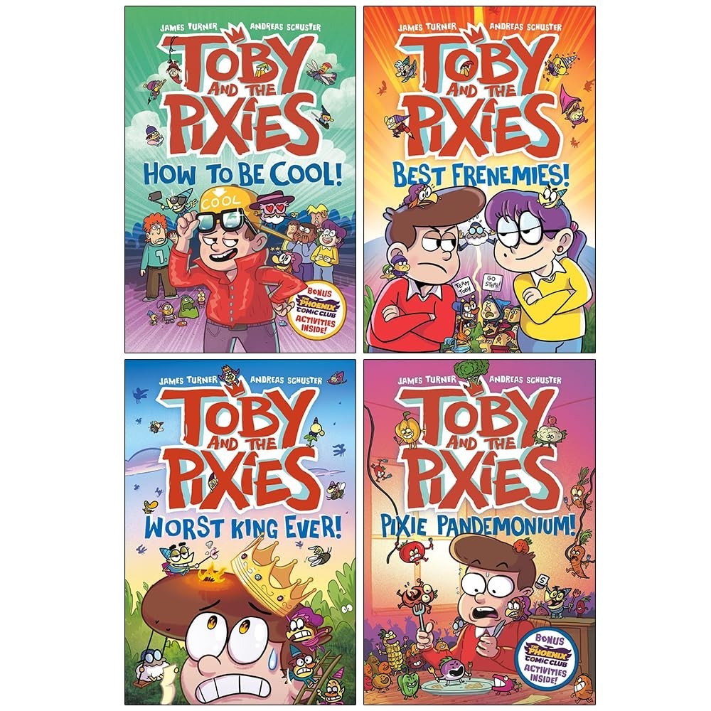 Various Publishers Boys Toby And The Pixies Collection 4 Books Set By James Turner, Andreas Schuster (How To Be Cool!, Best Frenemies, Worst King Ever! And Pixie Pandemonium) - Image 6