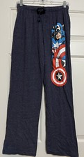 NWOT Captain America size S blue pajama lounge pants marvel mens