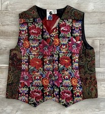 Handmade Embroidered Huipil Unisex vest from GUATEMALA XS