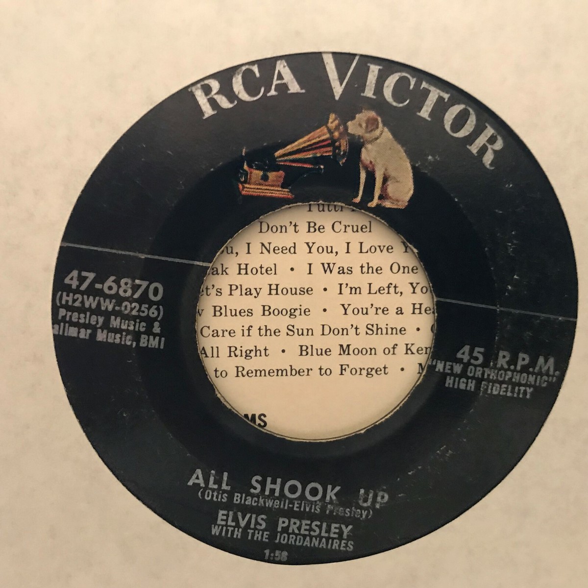 一点物　エルビス・プレスリー All Shook Up 7インチシングル ELVIS PRESLEY 7