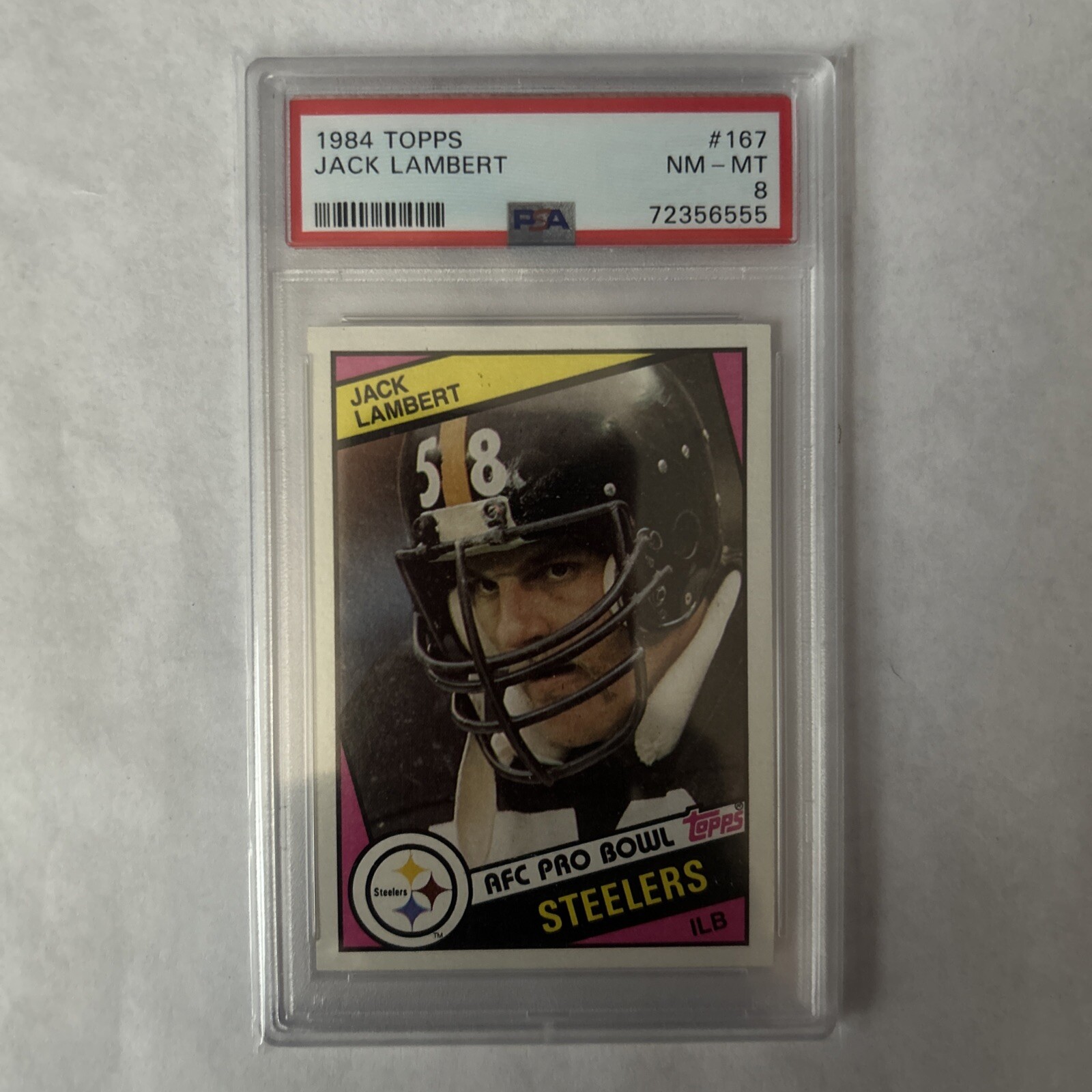 1984 Topps Jack Lambert #167  PSA8