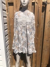 Free People Lace Dress Open Back Xs 0 2