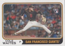 COLE WAITES TOPPS HERITAGE ROOKIE CARD RC SAN FRANCISCO GIANTS #258 2023 23