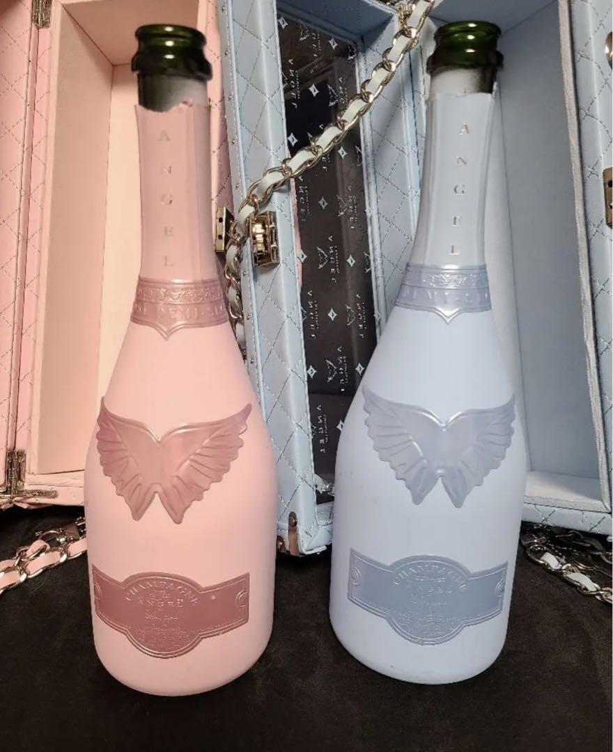 Angel Champagne Demi-Sec Empty Bottle With Case Set Interior | eBay