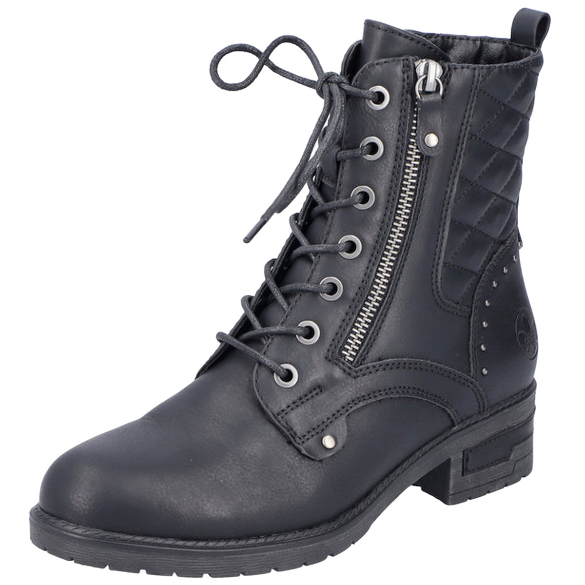 Rieker Damen Stiefelette Biker Boots Warmfutter Zierreißverschluss 91611