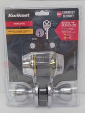 KWIKSET Keyed Entry  Single Cylinder Deadbolt Satin Chrome Finish 96900-418