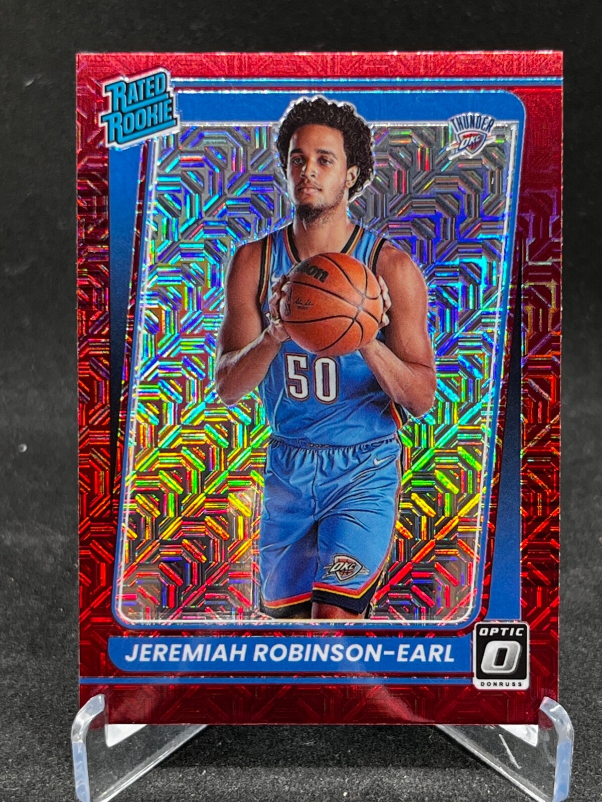 2021-22 Donruss Optic Red Pulsar #170 Jeremiah Robinson-Earl RR RC