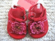 Gymboree Baby Girls Fiesta Del Sol Suede Leather Flower Sandal Shoes 02 NWT New