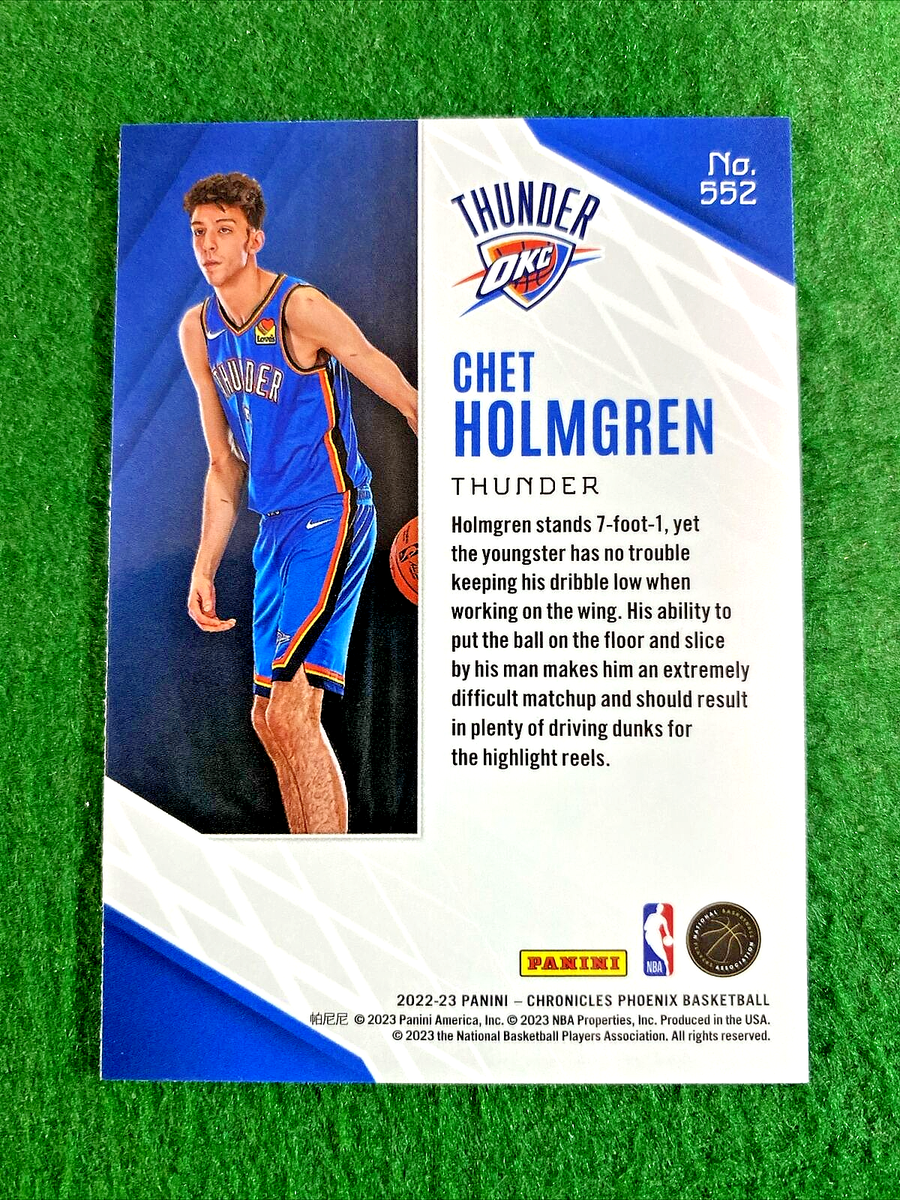 2022-23 Panini Phoenix #552 RC Chet Holmgren Oklahoma City Thunder