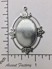 21734 Victorian 25x18mm Pendant Setting Silve...
