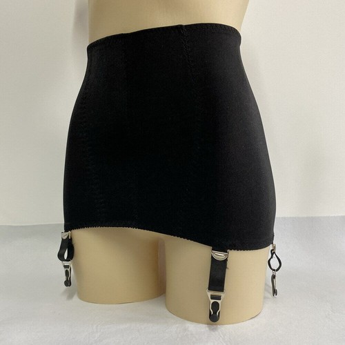 S-3XL Waist vintage Girdle Mieder Hüfthalter 6 Straps Strumpfhalter Schwarz-Weis - Bild 3 von 31