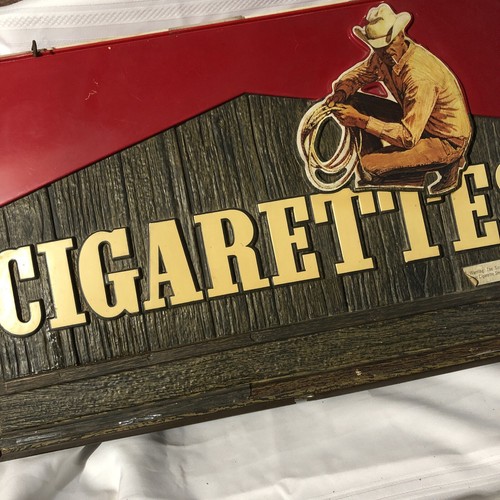 Vtg Marlboro Cigarettes 27x18 Two Sided Advertising Plastic Store Sign RARE/WH2