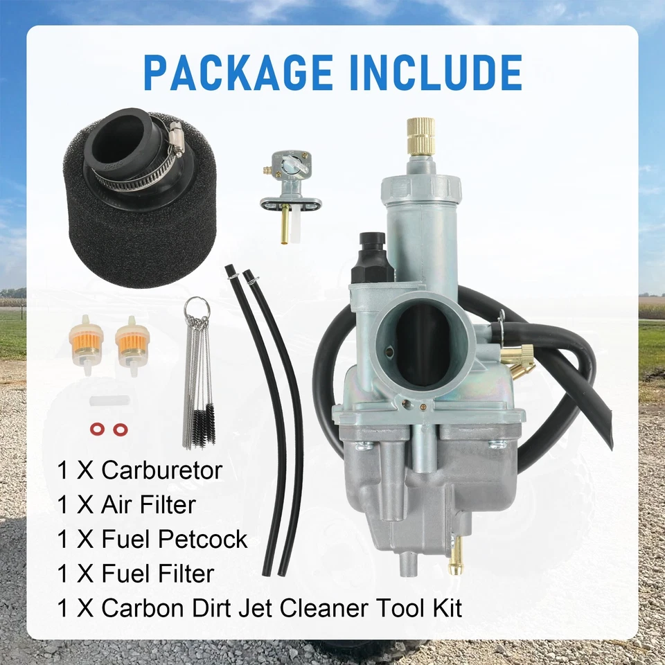 CARBURADOR para KAWASAKI BAYOU 220 KLF220A 1988-1998 con filtro de aire filtro de combustible Foto 3 de 4