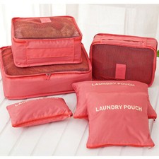 6 Pack Storage Bags Plus Luggage Bag Organizer Underwear Laundry Pouch Bag Home