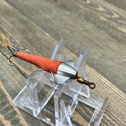 Señuelo de pesca de plástico de goma vintage señuelo de utilería cebo de manivela naranja - Imagen 7 de 11