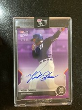 2021 TOPPS NOW Opening Day #OD-108C MIGUEL CABRERA TIGERS PURPLE AUTO 7/25