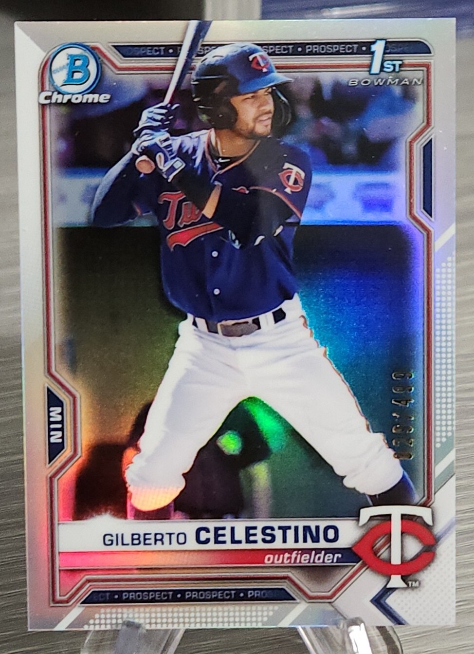 Gilberto Celestino 2021 Bowman Chrome Refractor /499 #BCP-232 Minnesota Twins