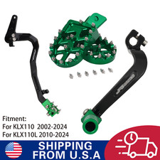 KLX110 Gear Shifter Lever+Rear Brake Pedal+Footpegs For KLX110 KLX110L 2010-2024