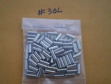 100 WIRE LEADER THIN WALL CRIMP SLEEVES GOOD FOR 30,40,50,60 LBS. TEST .071 I.D.