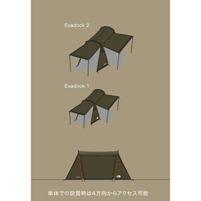 THE NORTH FACE Evadock 2 NV22324 2 Person Evabase 6 Connectable